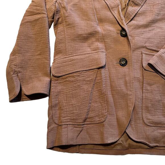Madewell Blazer Cotton-Linen Relaxed Larsen in Faded Earth Medium NWOT - Picture 6 of 9